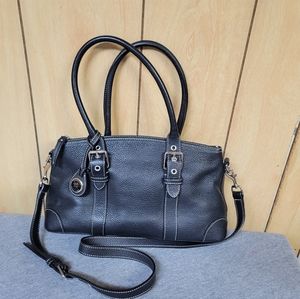Dooney & Bourke Vintage Black Leather Shoulder Bag